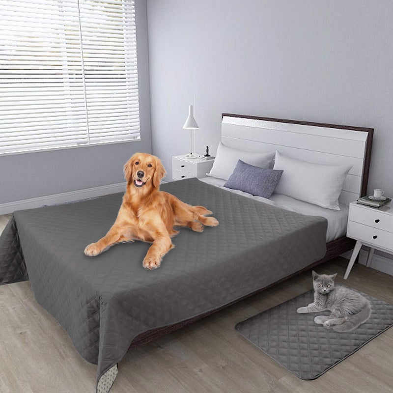 Easy-Going 100% Waterproof Dog Bed Cover, Non-Slip Pet Blanket for Furniture, Washable Couch Cover, Repleasement Sofa Cover (68x82 in,Gray) - Image 2